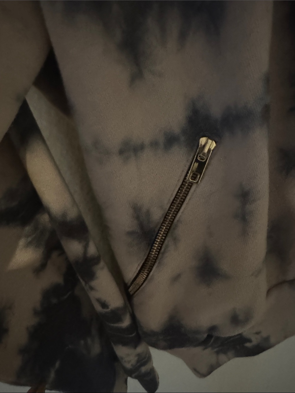 XL Aviator Nation Black and Tan Tie-Dye Zip Hoodie - Picture 2 of 5